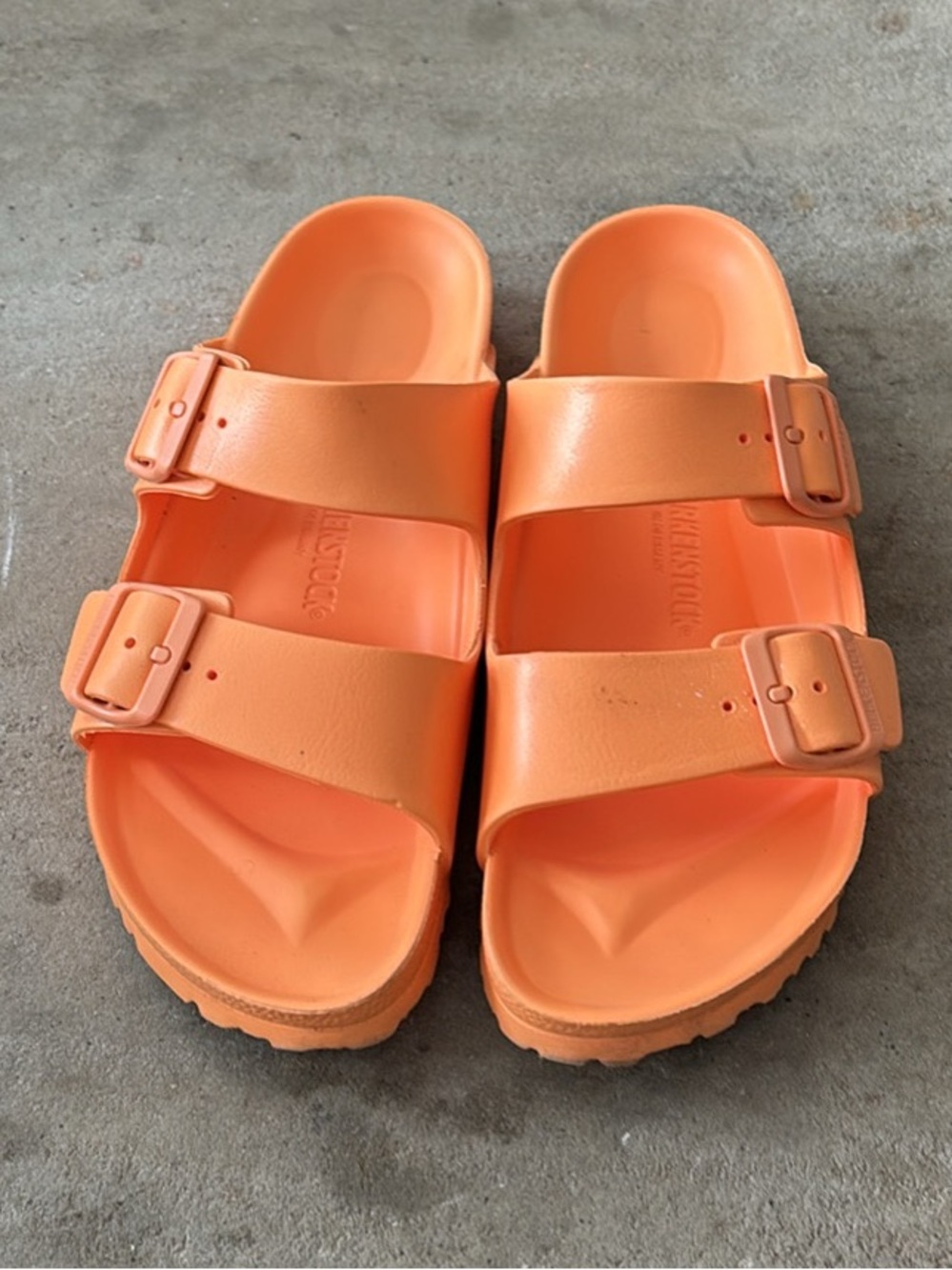 Birkenstock Arizona Coral Peach EVA Sandals Womens 10/ EU 41 Slides